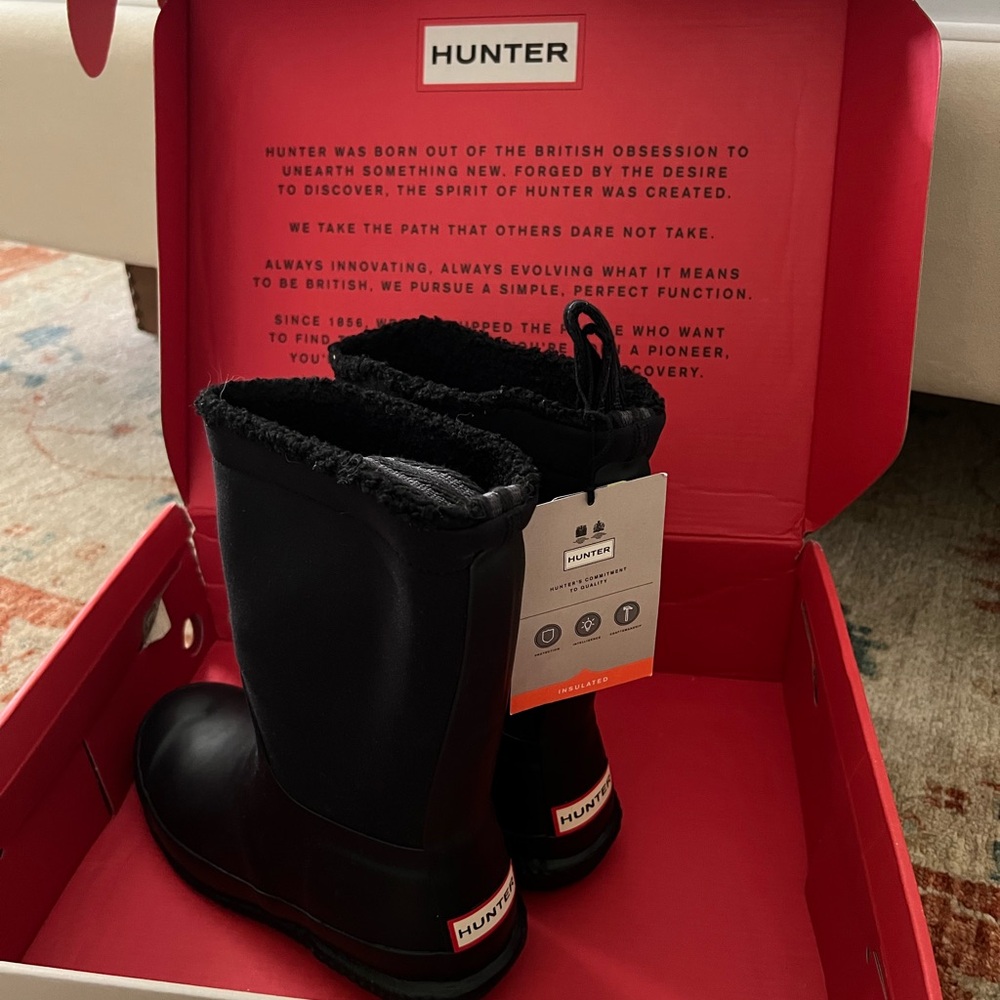 HUNTER ORG ROLL TOP SHERPA BOOT brand new
